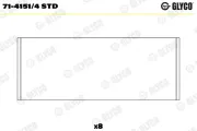 Pleuellager GLYCO 71-4151/4 STD