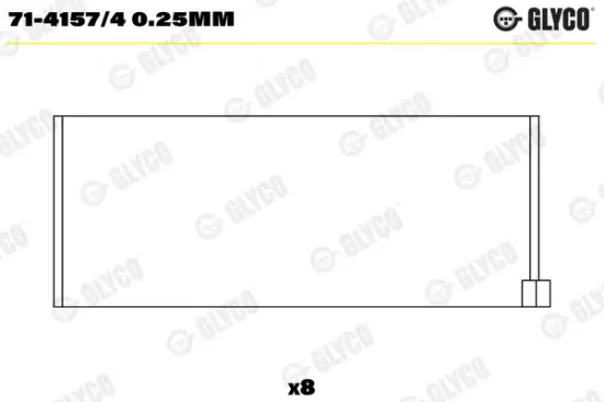 Pleuellager GLYCO 71-4157/4 0.25mm Bild Pleuellager GLYCO 71-4157/4 0.25mm