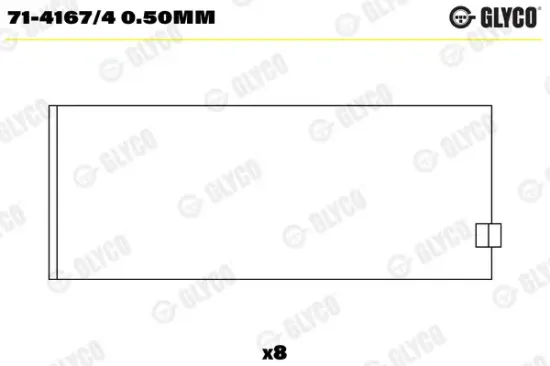 Pleuellager GLYCO 71-4167/4 0.50mm Bild Pleuellager GLYCO 71-4167/4 0.50mm