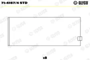 Pleuellager GLYCO 71-4167/4 STD