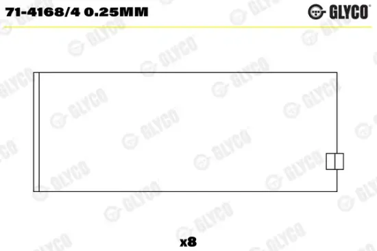 Pleuellager GLYCO 71-4168/4 0.25mm Bild Pleuellager GLYCO 71-4168/4 0.25mm