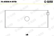 Pleuellager GLYCO 71-4185/4 STD