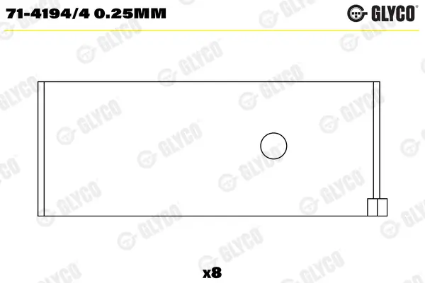 Pleuellager GLYCO 71-4194/4 0.25mm