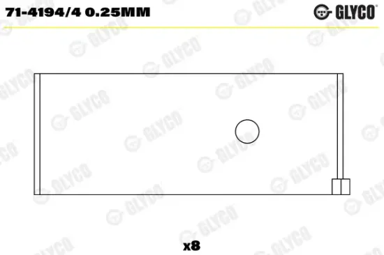 Pleuellager GLYCO 71-4194/4 0.25mm Bild Pleuellager GLYCO 71-4194/4 0.25mm