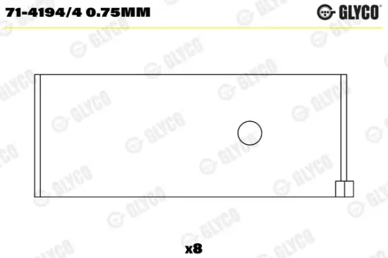 Pleuellager GLYCO 71-4194/4 0.75mm Bild Pleuellager GLYCO 71-4194/4 0.75mm