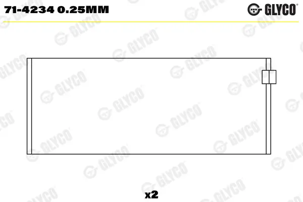 Pleuellager GLYCO 71-4234 0.25mm