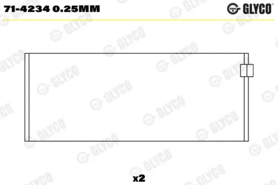 Pleuellager GLYCO 71-4234 0.25mm Bild Pleuellager GLYCO 71-4234 0.25mm