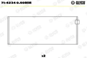 Pleuellager GLYCO 71-4234 0.50mm