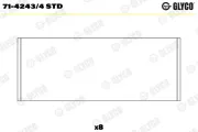 Pleuellager GLYCO 71-4243/4 STD