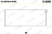 Pleuellager GLYCO 71-4279/4 STD