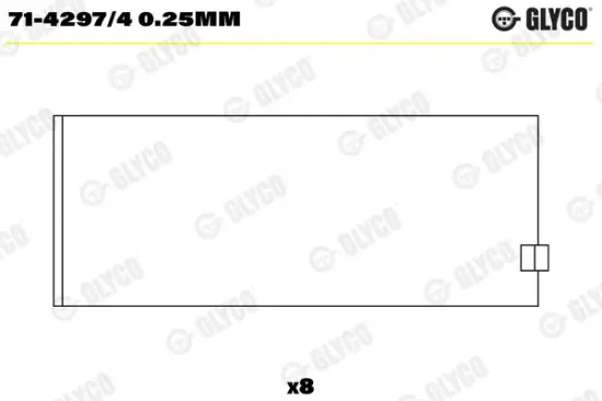 Pleuellager GLYCO 71-4297/4 0.25mm Bild Pleuellager GLYCO 71-4297/4 0.25mm