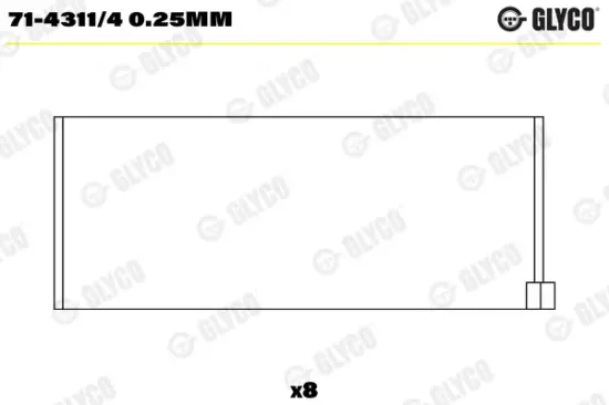 Pleuellager GLYCO 71-4311/4 0.25mm Bild Pleuellager GLYCO 71-4311/4 0.25mm