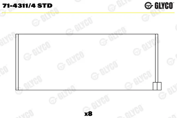 Pleuellager GLYCO 71-4311/4 STD