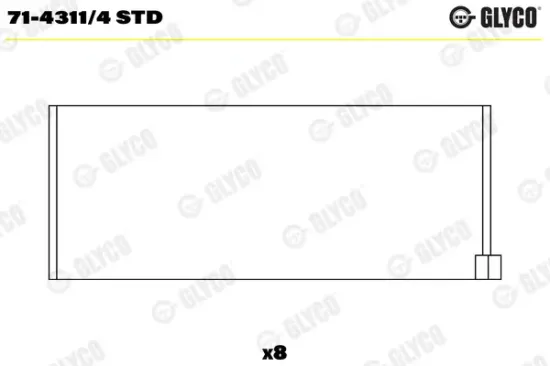 Pleuellager GLYCO 71-4311/4 STD Bild Pleuellager GLYCO 71-4311/4 STD