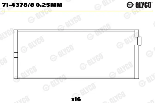 Pleuellager GLYCO 71-4378/8 0.25mm
