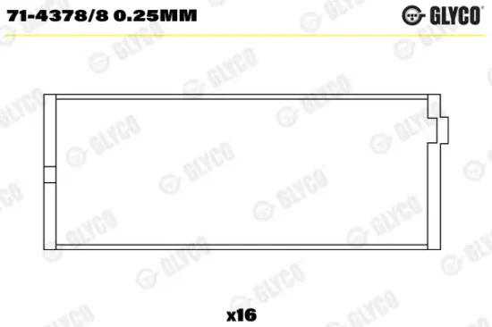 Pleuellager GLYCO 71-4378/8 0.25mm Bild Pleuellager GLYCO 71-4378/8 0.25mm