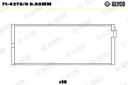 Pleuellager GLYCO 71-4378/8 0.50mm