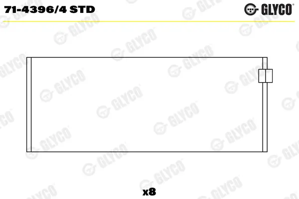 Pleuellager GLYCO 71-4396/4 STD