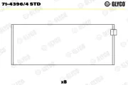 Pleuellager GLYCO 71-4396/4 STD