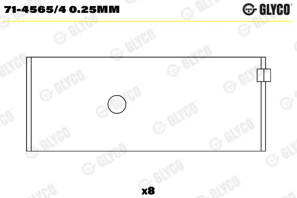 Pleuellager GLYCO 71-4565/4 0.25mm