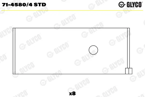 Pleuellager GLYCO 71-4580/4 STD