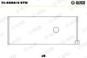 Pleuellager GLYCO 71-4580/4 STD