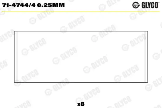 Pleuellager GLYCO 71-4744/4 0.25mm Bild Pleuellager GLYCO 71-4744/4 0.25mm
