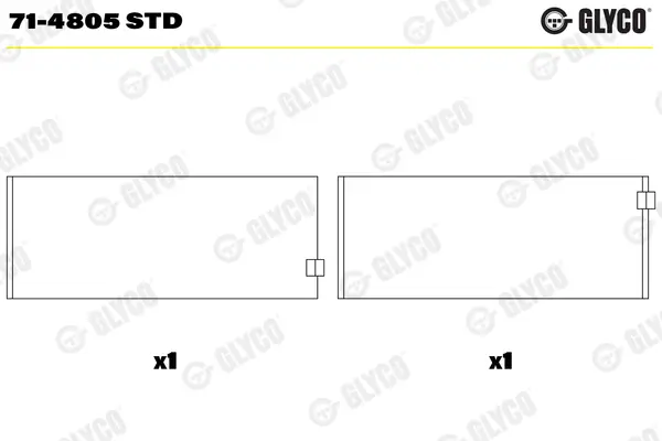 Pleuellager GLYCO 71-4805 STD