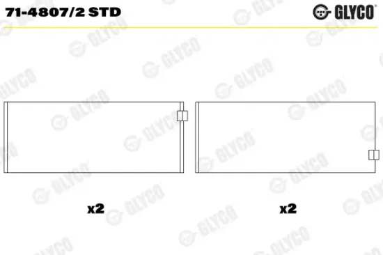 Pleuellager GLYCO 71-4807/2 STD Bild Pleuellager GLYCO 71-4807/2 STD