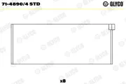 Pleuellager GLYCO 71-4890/4 STD