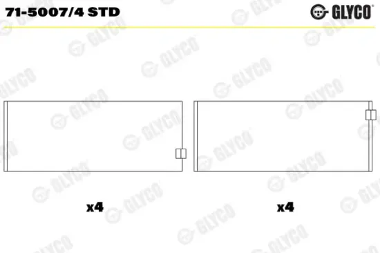 Pleuellager GLYCO 71-5007/4 STD Bild Pleuellager GLYCO 71-5007/4 STD