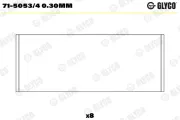 Pleuellager GLYCO 71-5053/4 0.30mm