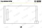 Nockenwellenlager GLYCO 73-4828 STD