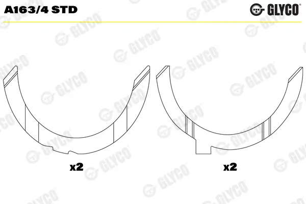 Distanzscheibe, Kurbelwelle GLYCO A163/4 STD