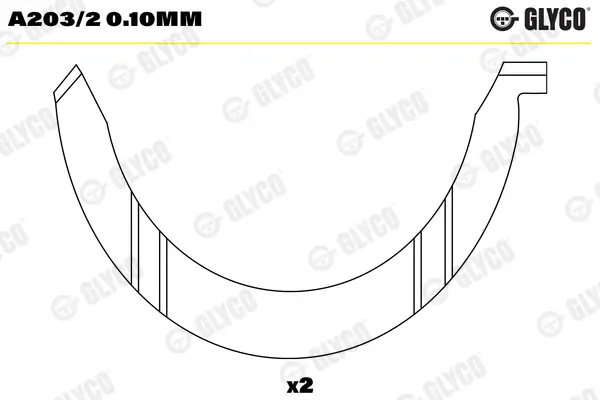 Distanzscheibe, Kurbelwelle GLYCO A203/2 0.10mm