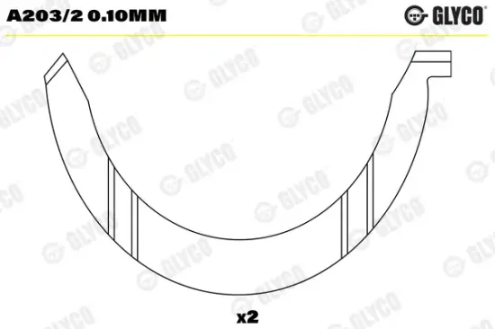 Distanzscheibe, Kurbelwelle GLYCO A203/2 0.10mm Bild Distanzscheibe, Kurbelwelle GLYCO A203/2 0.10mm
