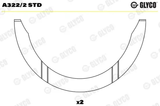 Distanzscheibe, Kurbelwelle GLYCO A322/2 STD Bild Distanzscheibe, Kurbelwelle GLYCO A322/2 STD