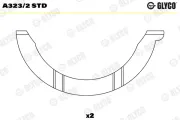 Distanzscheibe, Kurbelwelle GLYCO A323/2 STD
