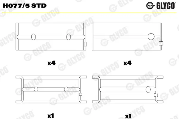 Kurbelwellenlager GLYCO H077/5 STD