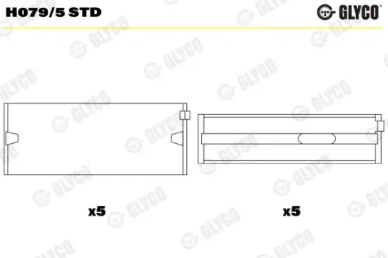 Kurbelwellenlager GLYCO H079/5 STD Bild Kurbelwellenlager GLYCO H079/5 STD