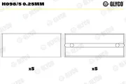 Kurbelwellenlager GLYCO H098/5 0.25mm