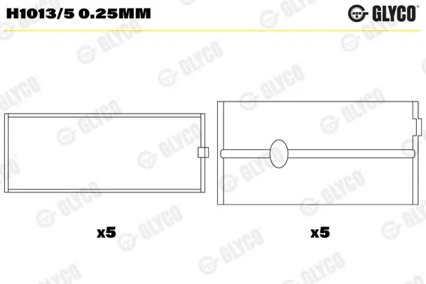 Kurbelwellenlager GLYCO H1013/5 0.25mm