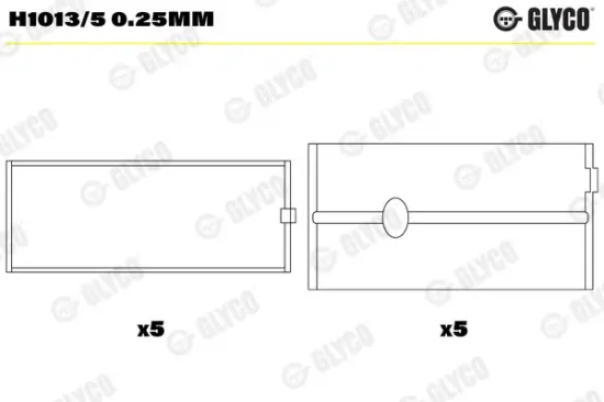 Kurbelwellenlager GLYCO H1013/5 0.25mm Bild Kurbelwellenlager GLYCO H1013/5 0.25mm