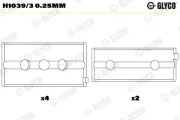 Kurbelwellenlager GLYCO H1039/3 0.25mm