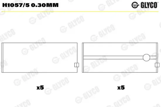 Kurbelwellenlager GLYCO H1057/5 0.30mm Bild Kurbelwellenlager GLYCO H1057/5 0.30mm