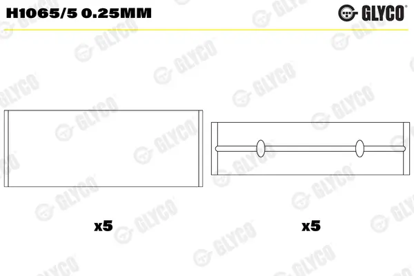 Kurbelwellenlager GLYCO H1065/5 0.25mm