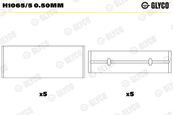 Kurbelwellenlager GLYCO H1065/5 0.50mm