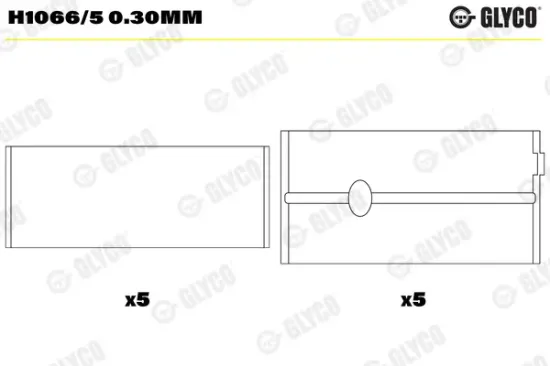 Kurbelwellenlager GLYCO H1066/5 0.30mm Bild Kurbelwellenlager GLYCO H1066/5 0.30mm