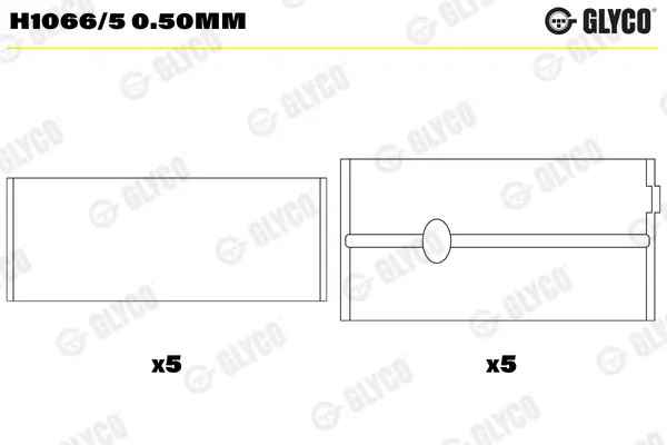 Kurbelwellenlager GLYCO H1066/5 0.50mm