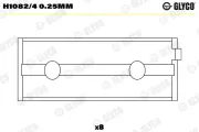 Kurbelwellenlager GLYCO H1082/4 0.25mm
